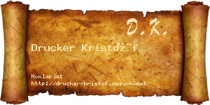 Drucker Kristóf névjegykártya